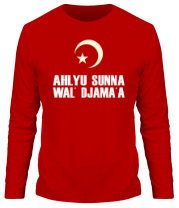 Мужская футболка длинный рукав  Ahlyu Sunna Wal' Djama'a (свет)