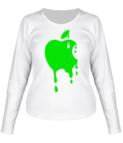 Женская футболка длинный рукав Кислотное яблоко фото
