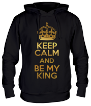 Толстовка худи Keep calm and be my king фото