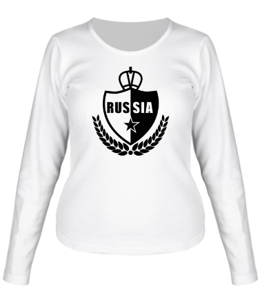 Женская футболка длинный рукав Russia