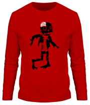 Мужская футболка длинный рукав Неуклюжий зомби фото
