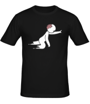 Мужская футболка Ползучий зомби человечек фото