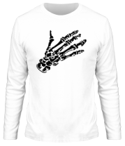 Мужская футболка длинный рукав Костлявая рука фото