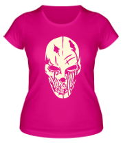 Женская футболка Разбитая маска (свет) фото