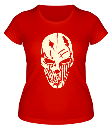 Женская футболка Разбитая маска (свет)
