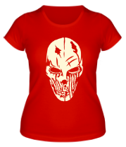 Женская футболка Разбитая маска (свет) фото