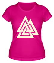 Женская футболка Трикветра (валькнут) (свет) фото