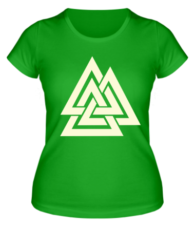 Женская футболка Трикветра (валькнут) (свет)