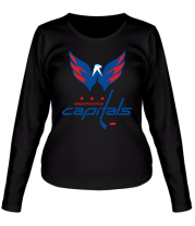 Женская футболка длинный рукав HC Washington Capitals Art фото
