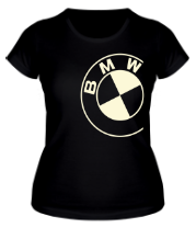 Женская футболка БМВ значок (свет) фото