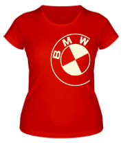 Женская футболка БМВ значок (свет) фото