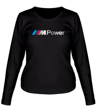 Женская футболка длинный рукав BMW MPower