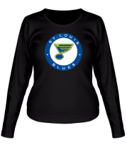 Женская футболка длинный рукав HC St. Louis Blues Round фото