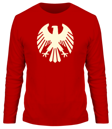 Мужская футболка длинный рукав Немецкий средневековый рисунок орла (свет)