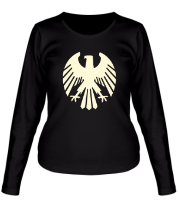 Женская футболка длинный рукав Немецкий средневековый рисунок орла (свет) фото