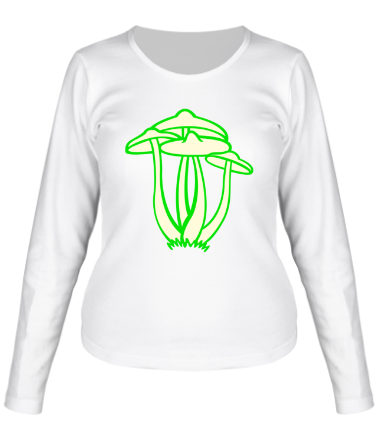 Женская футболка длинный рукав Грибы псилоцибы