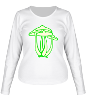 Женская футболка длинный рукав Грибы псилоцибы фото
