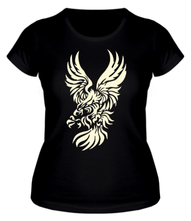 Женская футболка Орел в броске (свет)