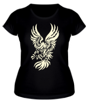 Женская футболка Орел в броске (свет) фото