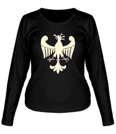 Женская футболка длинный рукав Средневековый рисунок орла