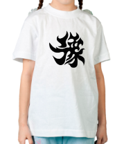 Детская футболка Японский иероглиф - Счастливчик фото