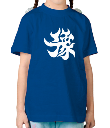 Детская футболка Японский иероглиф - Счастливчик