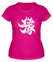 Женская футболка Японский иероглиф - Счастливчик фото