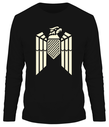 Мужская футболка длинный рукав Немецкий гербовый орел (свет)