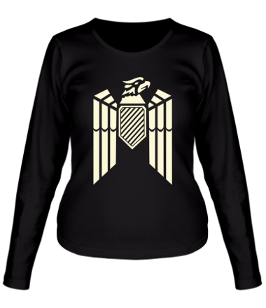 Женская футболка длинный рукав Немецкий гербовый орел (свет)