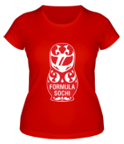 Женская футболка Матрёшка F1 SOCHI