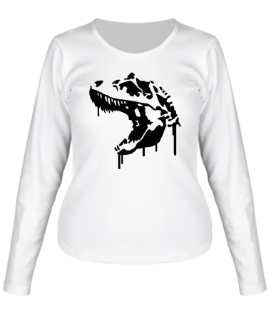 Женская футболка длинный рукав Тираннозавр рекс