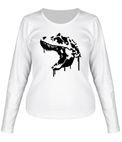 Женская футболка длинный рукав Тираннозавр рекс фото