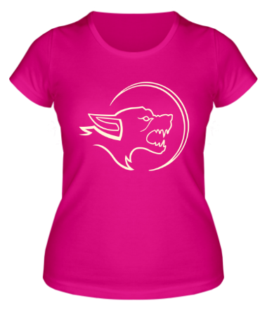 Женская футболка Силуэт волка.