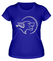 Женская футболка Силуэт волка. фото