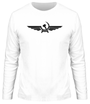 Мужская футболка длинный рукав Серп и молот в виде орла