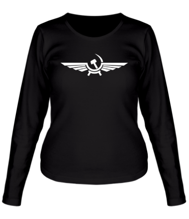 Женская футболка длинный рукав Серп и молот в виде орла
