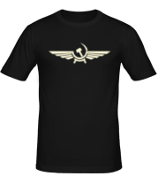Мужская футболка Серп и молот в виде орла (свет) фото