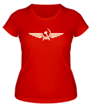 Женская футболка Серп и молот в виде орла (свет) фото