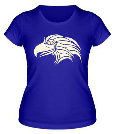 Женская футболка Голова орла в тату стиле (свет)
