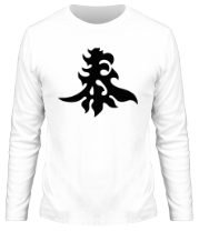 Мужская футболка длинный рукав Японский иероглиф - Богатство фото