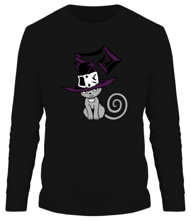 Мужская футболка длинный рукав Кошка - ведьмочка
