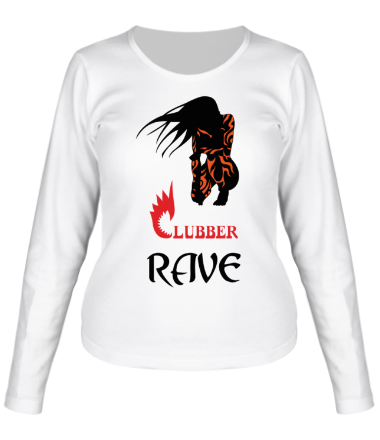 Женская футболка длинный рукав Clubber Rave