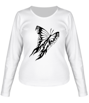 Женская футболка длинный рукав Мотылек фото