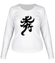 Женская футболка длинный рукав Японский иероглиф - Элегантность фото