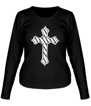 Женская футболка длинный рукав Старинный металлический крест фото