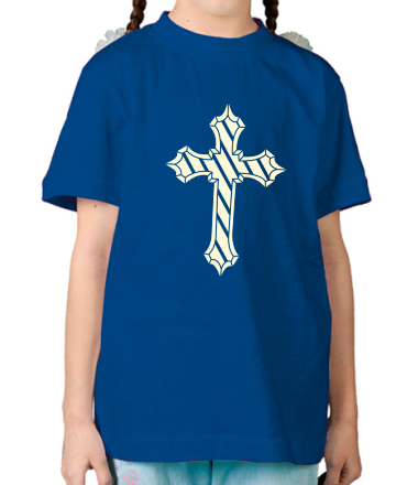 Детская футболка Старинный металлический крест (свет)