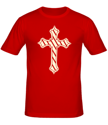Мужская футболка Старинный металлический крест (свет)