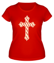 Женская футболка Старинный металлический крест (свет) фото