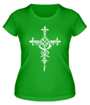 Женская футболка Готический крест фото