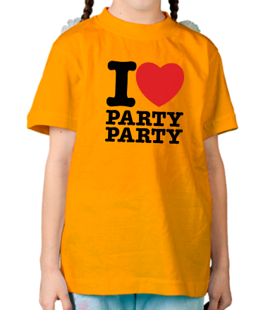 Детская футболка I love party